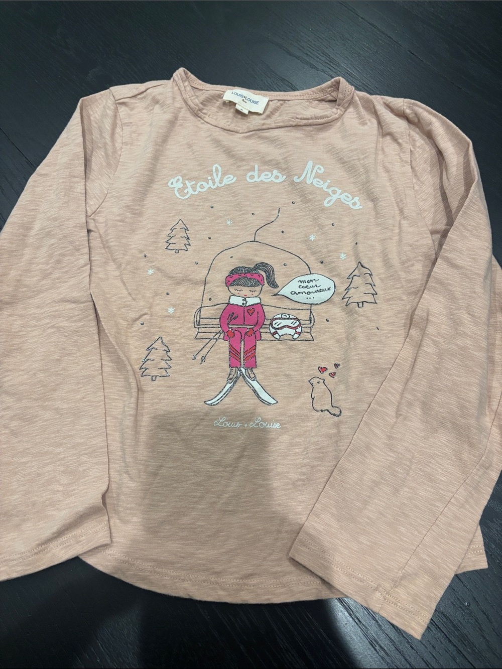Etoile des Neiges Pink Long-Sleeve Graphic Tee - Lou & Louie
